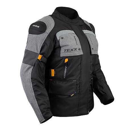 Jaqueta Texx Armor Ld Fem Pret Cinz Laranj   M