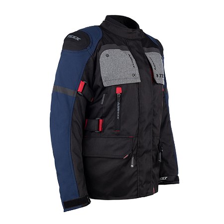 Jaqueta Texx Armor Ld Fem Pret Azul Verm Cinz  L