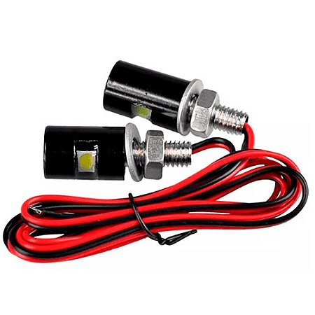 Fixador De Placa Com Led Bering Parafuso 6mm (par) Preto
