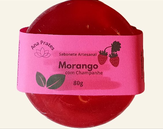 Sabonete Glicerinado de Morango com Champanhe - 80g