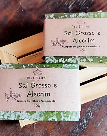 Sabonete Natural Sal Grosso e Alecrim