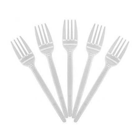 Conjunto de Garfos de Plástico Descartáveis - Pacote com 5 Unidades