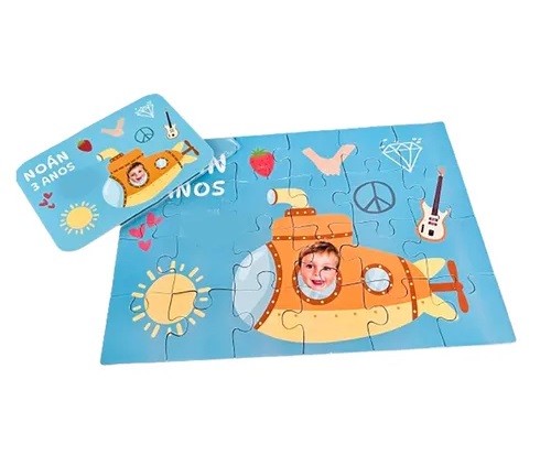 Quebra-Cabeça Personalizado Submarino - Lembrancinha Festa Infantil