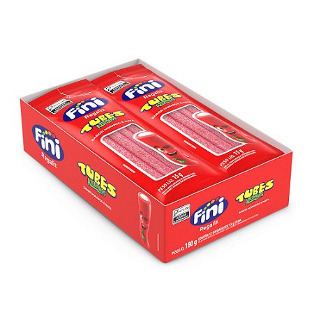 Tubes Morango Azedinho com 12x15g cada - Fini