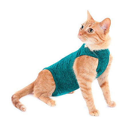 Roupa Cirúrgica Pet Med Para Gatos Duo Dry Verde - Tamanho 0