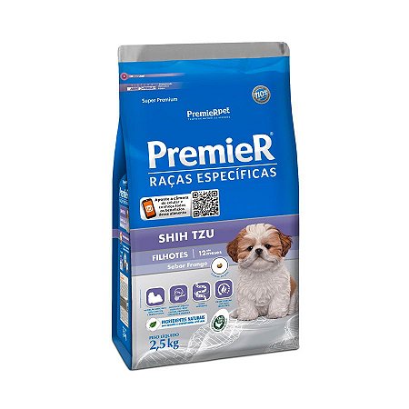 Ração Premier Raças Específicas Shih Tzu para Cães Filhotes Sabor Frango - 2,5Kg
