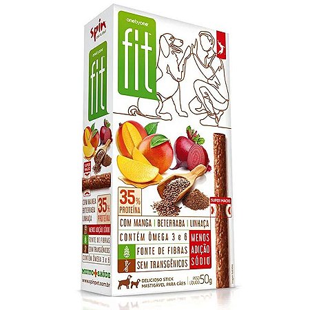 Petisco Spin Pet Stick Fit - Manga, Beterraba e Linhaça - 50g