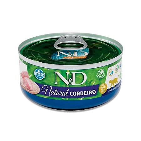 Ração Úmida ND Natural para Gatos Sabor Cordeiro - 70g