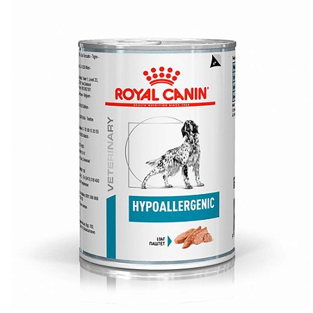Ração Úmida Royal Canin Lata Veterinary Diet Hypoallergenic para Cães Adultos com Alergias - 400g