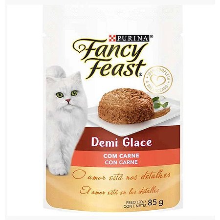 Ração Úmida Sache Fancy Feast Gatos Adultos Demi Glace Carne - 85g