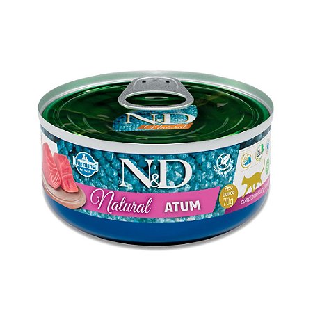 Ração Úmida ND Natural para Gatos Sabor Atum - 70g