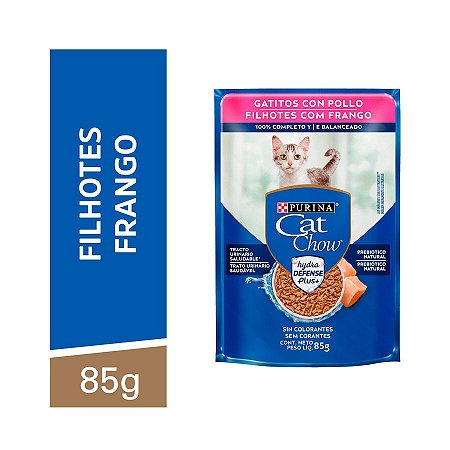 Ração Úmida Cat Chow para Gatos Filhotes Sabor Frango - 85g