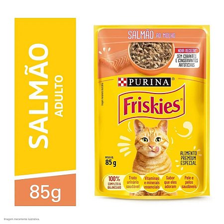 Ração Úmida Friskies Sachê Salmão ao Molho - 85g