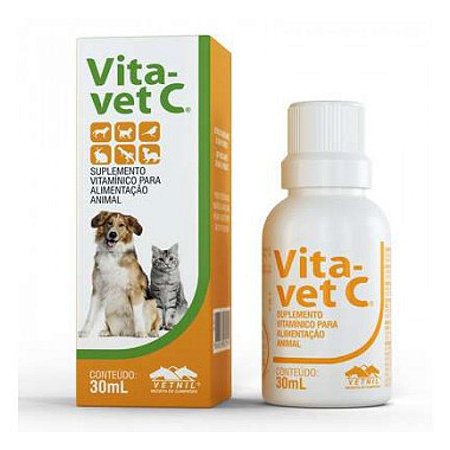 Suplemento Vitamínico Vita-Vet C Vetnil para Cães e Gatos - 30ml