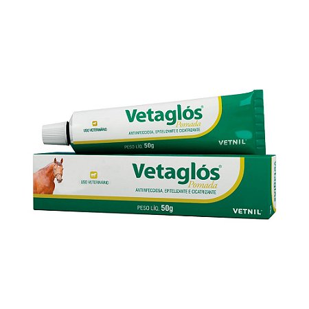 Pomada Cicatrizante Vetnil Vetaglos para Equinos - 50g