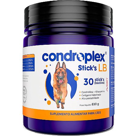 Suplemento Avert CondroPlex Stick's LB para Cães de Porte Grande e Gigante - 30 Bastões
