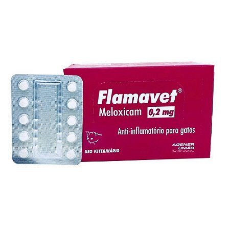 Anti-Inflamatório Agener União Flamavet para Gatos 0,2mg - Cartela Avulsa c/ 10 Comprimidos