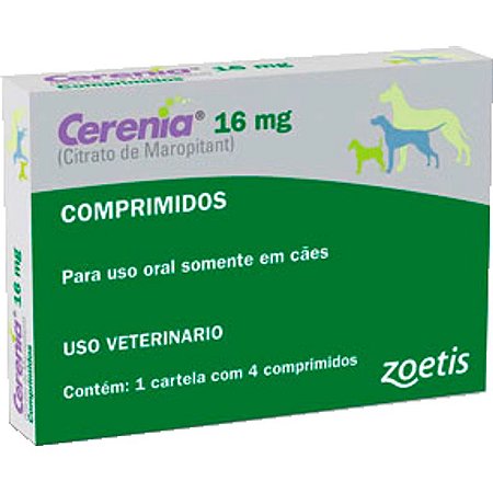 Antiemético Cerenia - 16mg - Zoetis - 4 Comprimidos