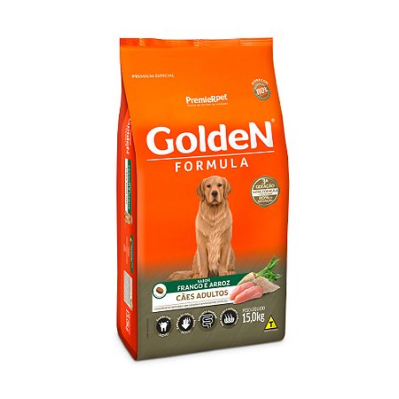 Ração Golden Fórmula para Cães Adultos Sabor Frango e Arroz - 15Kg