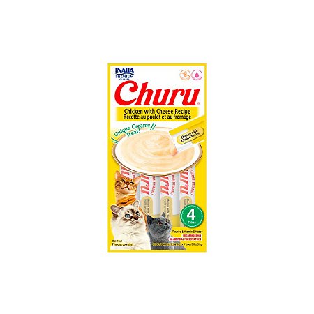 Purê Churu Galinha com Queijo para Gatos - 56g