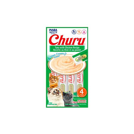 Purê Churu para Gatos Sabor Atum com Galinha