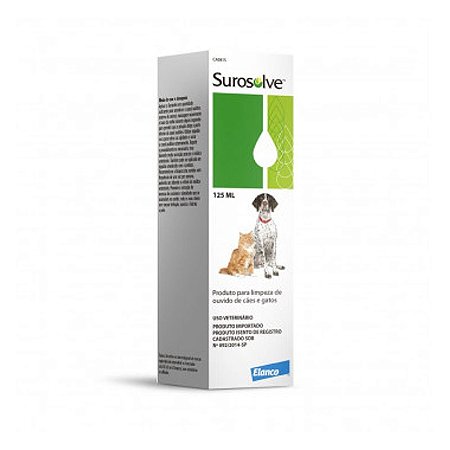 Solução para Limpeza Auricular Surosolve Elanco para Cães e Gatos - 125ml