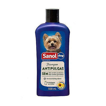 Shampoo Antipulgas Sanol Dog para Cães - 500ml