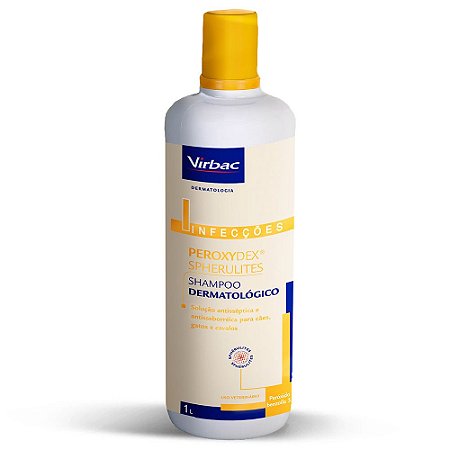 Shampoo Dermatológico Virbac Peroxydex Spherulites para Cães e Gatos - 125ml