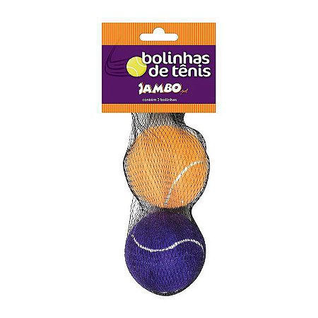 Brinquedo Jambo Bola de Tênis para Cães c/ 2 Unidades