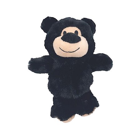 Brinquedo Jambo Pelúcia Happy Bear Preto para Cães