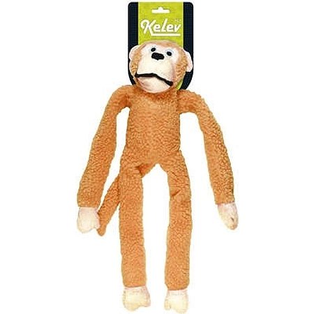 Brinquedo Jambo Mordedor Pelucia Macaco Kelev Laranja - Médio