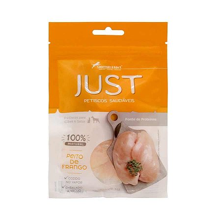 Petisco Just Steak de Frango Cozido para Cães e Gatos - 55g