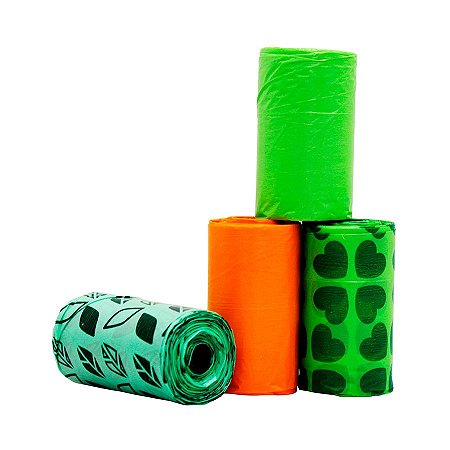 Refil Cata Caca Biodegradável e Ecológico Germanhart Folhas para Cães e Gatos