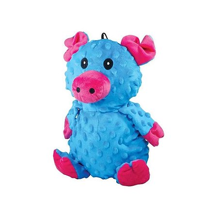 Brinquedo Mordedor Jambo Pelúcia Small Scam Porco Azul - JB25614N