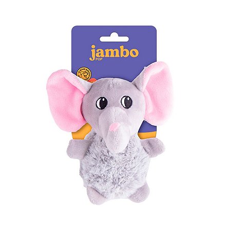 Brinquedo Jambo Mordedor Pelúcia Pop Animal Elephant para Cães - JB25593N