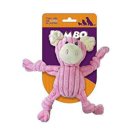Brinquedo Jambo Mini Knot Pig Rosa para Cães - JB25344N