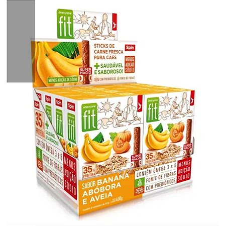 Kit 8 Unidades Petisco Spin Pet Stick Fit - Banana, Abóbora e Aveia - 50g