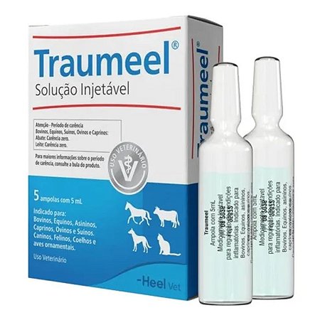 Traumeel uso Veterinario - Injetavel 5ml c/ 5 Ampolas