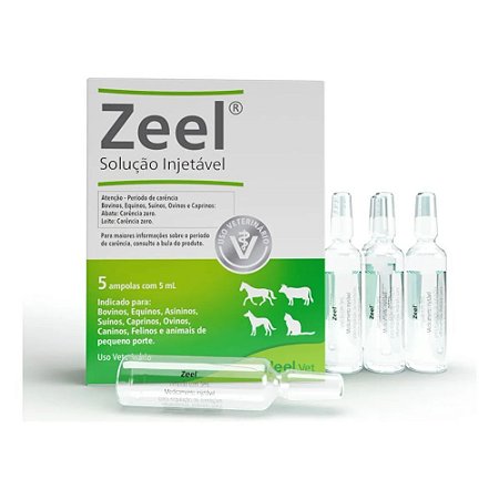 Zeel Veterinário Injetável - 5ml - 5 Ampolas