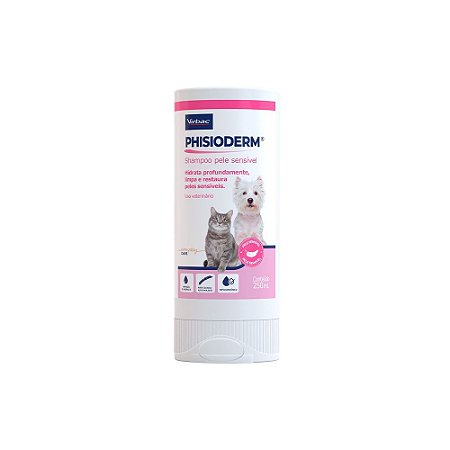 Shampoo Virbac Phisioderm Pele Sensível para Cães e Gatos - 250ml