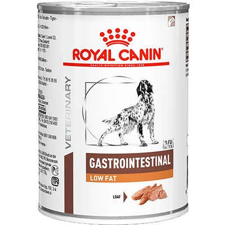 Ração Úmida Royal Canin Lata Veterinary Diet Gastrointestinal Low Fat para Cães Adultos - 420 g