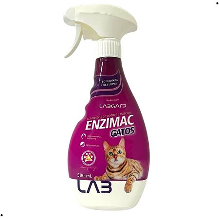 Eliminador de Odores e Manchas Labgard Enzimac Gatos - 500ml
