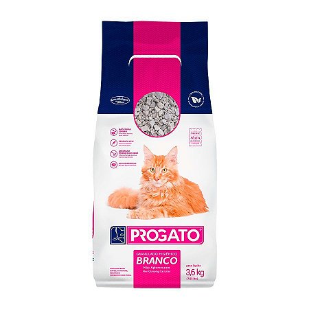 Granulado Sanitário Progato Branco Tradicional Para Gatos - 3,6 Kg