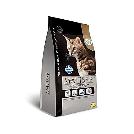 Ração Farmina Matisse para Gatos Adultos Castrados Sabor Frango - 2Kg