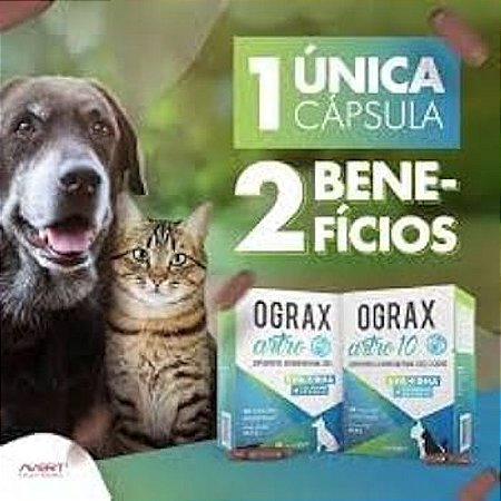 Suplemento Ograx Artro 10 Avert p/ Cães e Gatos - 30 cápsulas
