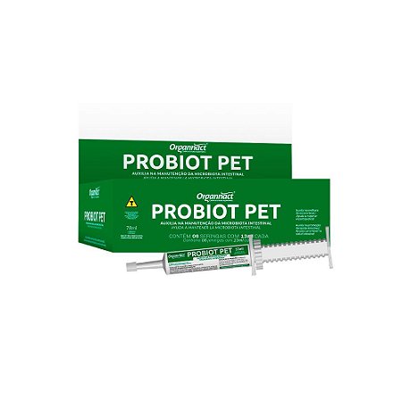 Suplemento Organnact Probiot Pet para Cães e Gatos - 13 ml