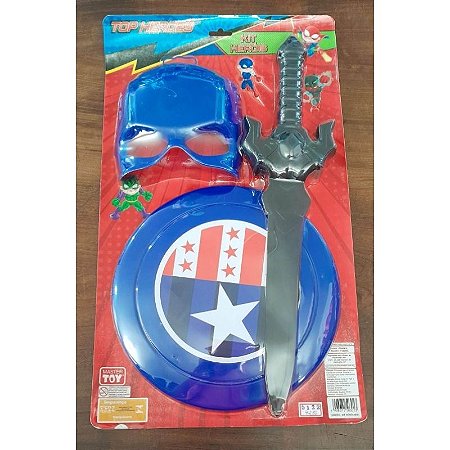 KIT HERÓIS - CAPITÃO AMÉRICA