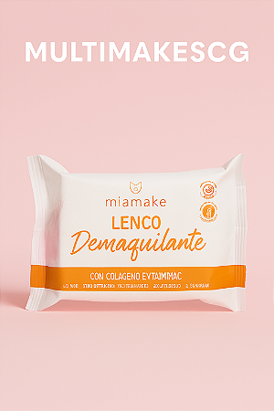 Lenços Demaquilantes Miamake com Colágeno