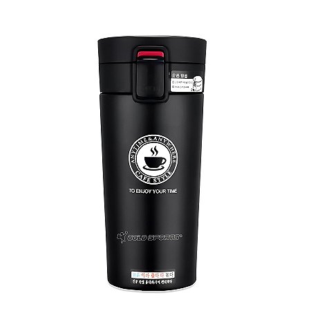 Copo Térmico  Com Tampa Gold Sports Thermique Aço Inoxidável 304 - 380ml