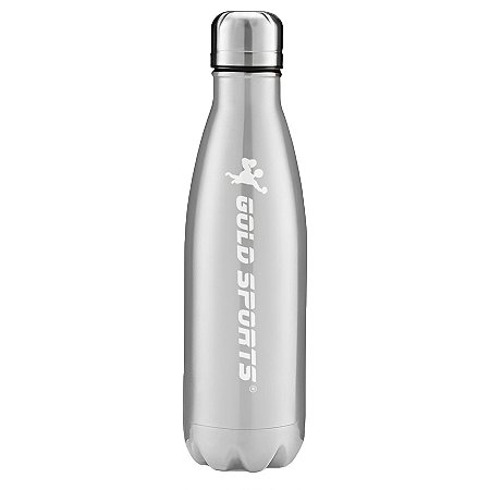 Garrafa Térmica Gold Sports Prata em Inox 500ml
